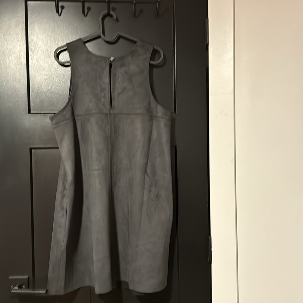 Rickis Sleeveless Faux Suede Dress Charcoal - Picture 8 of 8